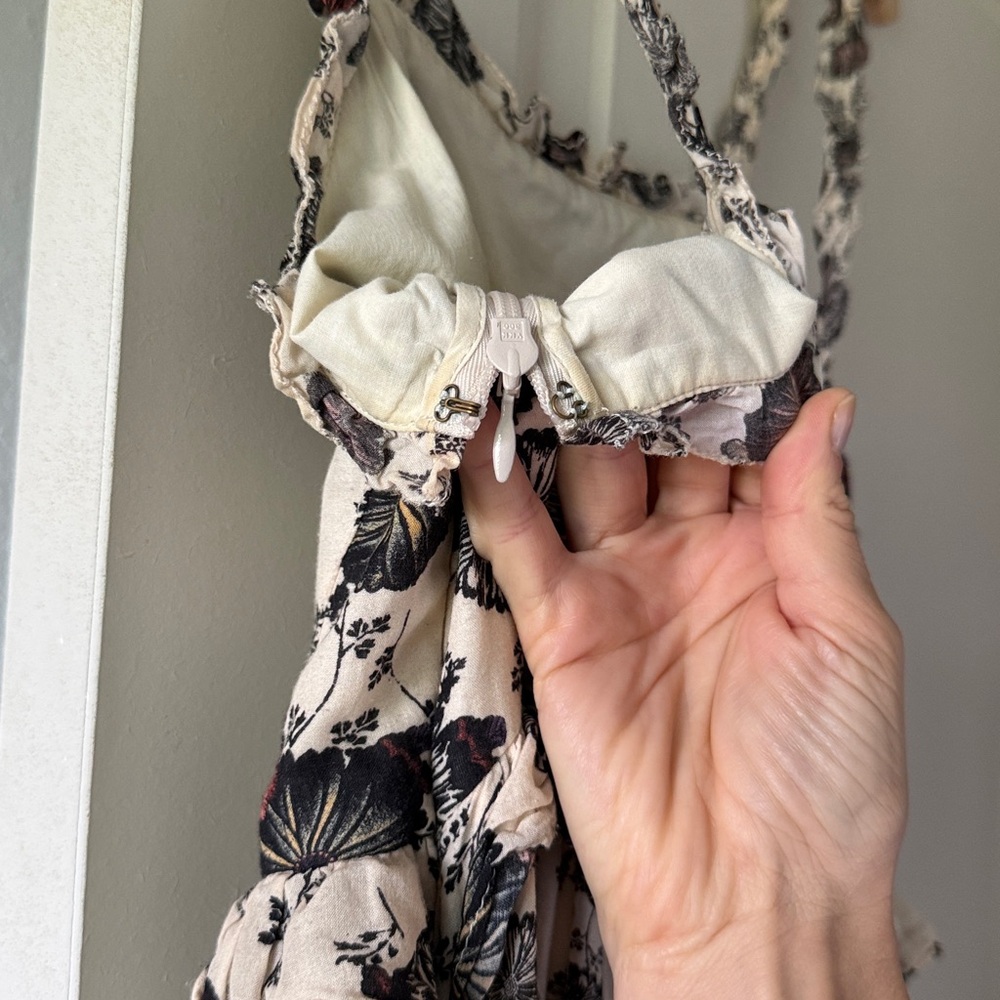 Ulla Johnson Adyna Cream Floral Tiered Midi Dress - Picture 10 of 10